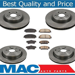 08-09 Pontiac G8 6.0L GT V8 Rotores de disco de freno delantero y trasero Pastillas de freno de cerámica 6 piezas