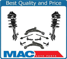Front Complete Struts Control Arms Tie Rod Sway Links for Nissan 98-99 Altima