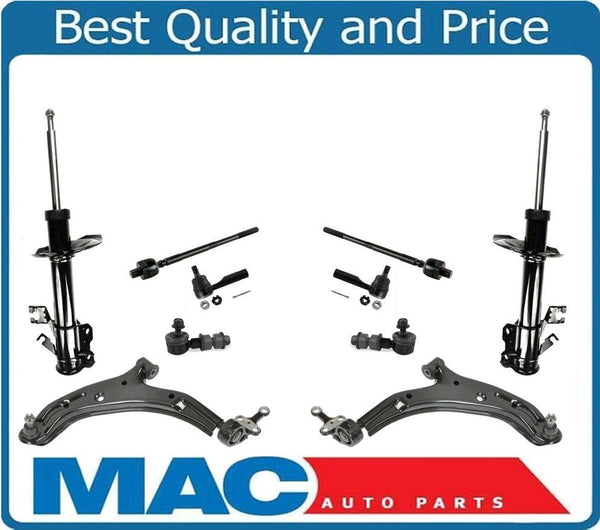 Front Struts Control Arms Tie Rods & Sway Bar Links for Nissan Sentra 1.8L 02-06
