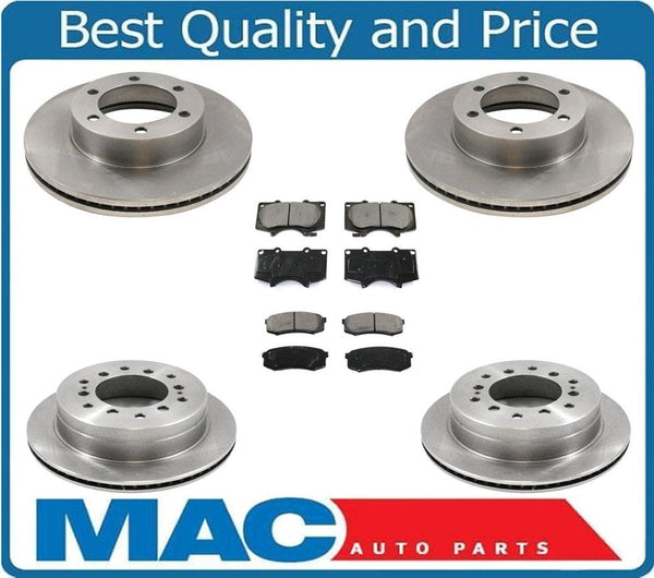 6Pc Front & Rear Brake Rotors & Ceramic Pads for Toyota Sequoia 04-07
