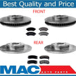 Frt & Rr Rotors & CERAMIC Pads for 2003-2004 Cadillac Seville