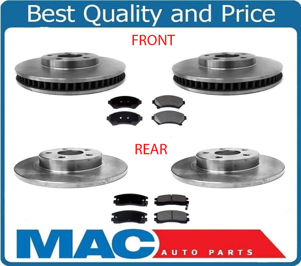 Frt & Rr Rotors & CERAMIC Pads for 2003-2004 Cadillac Seville