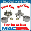 (2) Wheel Hub & Bearing 517008 PTC 63051K for 00-04 Suburu Outback 100% All New