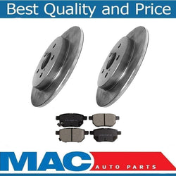 (2) Rear Disc Brake Rotor & Ceramic Brake Pads Fits 09-10 Vibe 09-13 Matrix