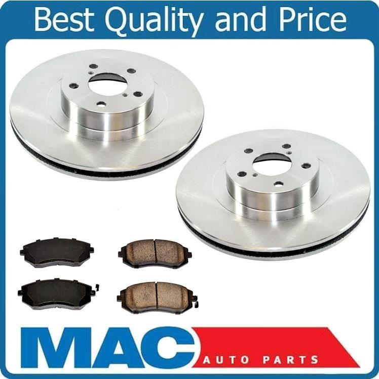 for 02-05 Subaru Impreza WRX 2.0L Turbo 11 1/2 Front Brake Rotors & Ceramic Pads