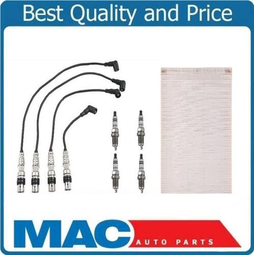 01-05 Jetta Beetle 2.0L Ignition Wires & Bosch Platinum Spark Plug + Air Filter
