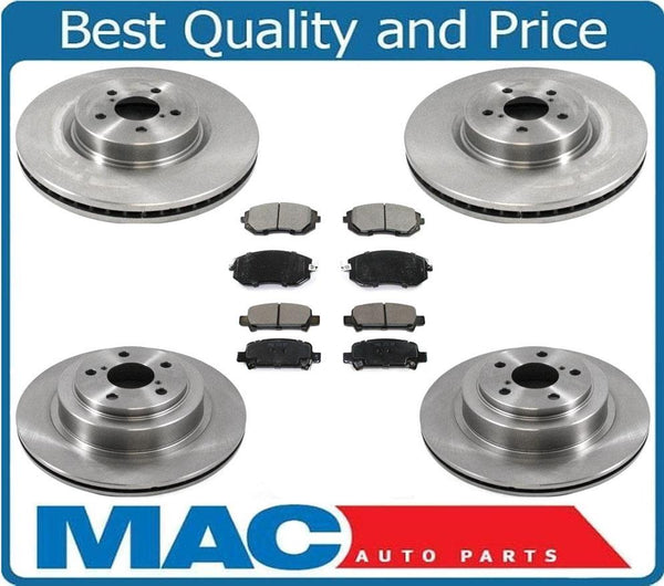 Front & Rear Brake Rotors & Ceramic Pads For Subaru Legacy GT 2.5L 2005-2009