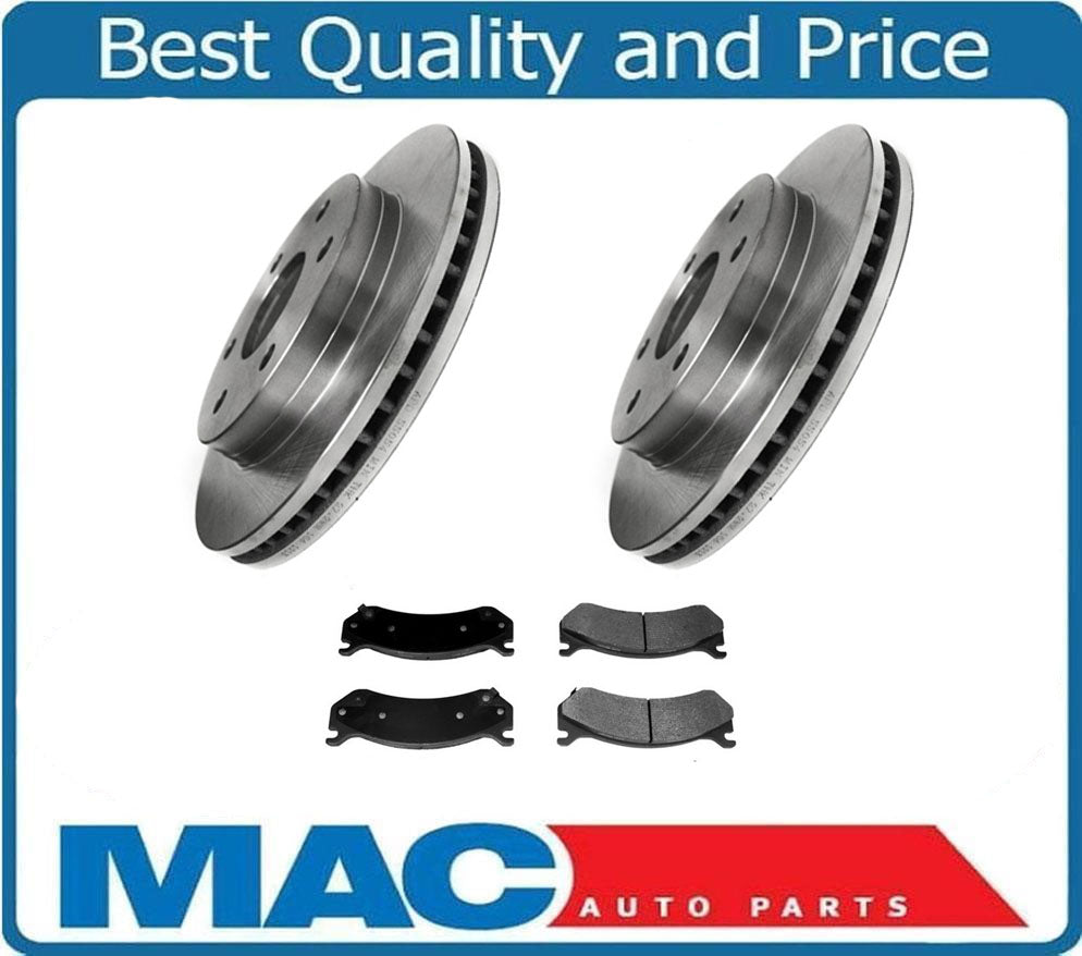 (2) Front Brake Rotors and Ceramic Brake Pads for Chevrolet Suburban 00-06