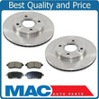 Front Brake Disc Rotors & Ceramic Pads for 11-17 Ford Fiesta With Rr Drum Brakes