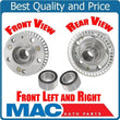 2 / Wheel Hub & Bearing 510003 PTC 63080K Fits For 98-07 Beetle 99-05 Golf Front