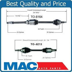 100% New Front Complete CV Drive Axle Shafts For 07-12 Lexus ES350 Torque Tested