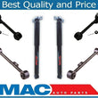 Rear Upper & Lower Forward Control Arms & Shocks For 05-10 Honda Odyssey