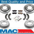 00-04 Tracker Frt Brake Disc Rotors Ceramic Pads Brake Drums Shoes Springs 7pc