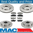 for 2007 Nissan Armada Front & Rear Brake Rotors & Ceramic Brake Pad Set 6pc