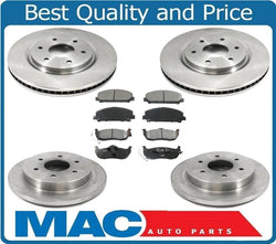 for 2007 Nissan Armada Front & Rear Brake Rotors & Ceramic Brake Pad Set 6pc