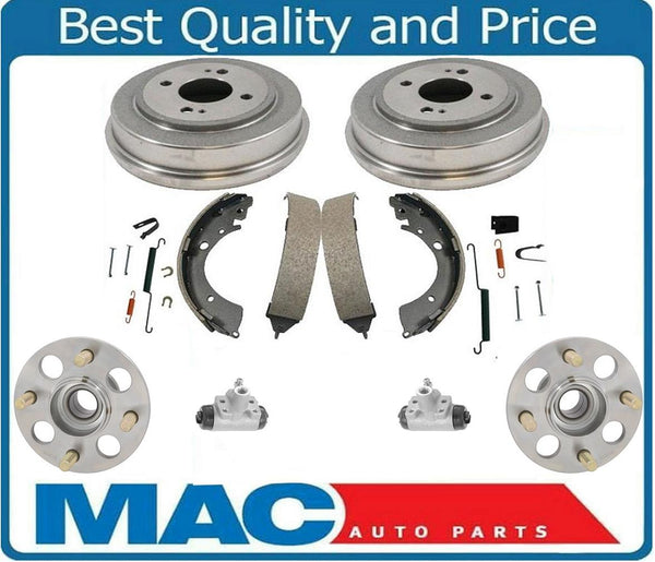 8 Pcs Kit For Honda Civic 92-00 Wheel Hub Bearins Drums Shoes & Hardware Kit