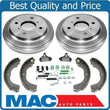 New Brake Drums Shoes Springs Cylinders 6pc for Nissan Versa 1.6 With ABS 09-11