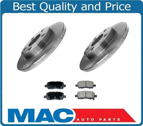 Rear Brake Rotors & Ceramic Brake Pads For Pontiac Grand Prix 2004-2008 3Pc Kit