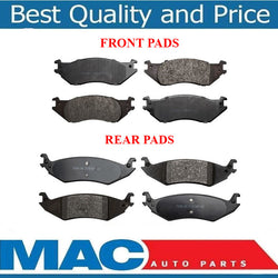 Front & Rear Xtra Duty Ceramic Brake Pads For 2004-2007 FORD E150 VAN