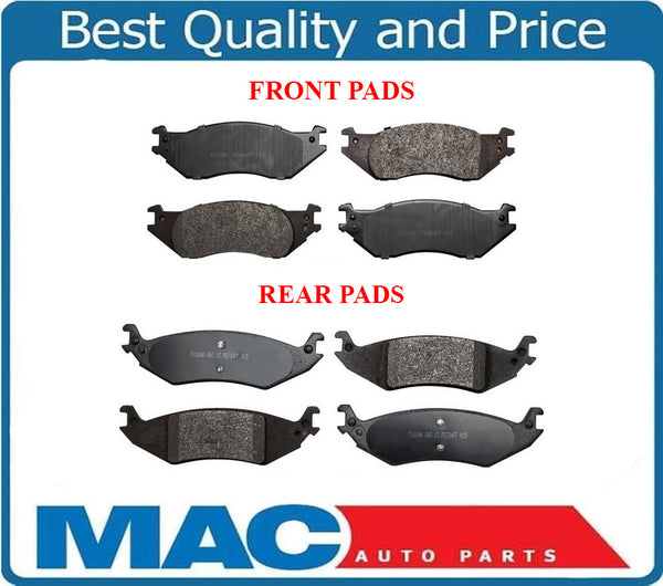 Front & Rear Xtra Duty Ceramic Brake Pads For 2004-2007 FORD E150 VAN