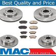 For Mazda 07-12 CX7 Front & Rear Disc Brake Rotors & Ceramic Brake Pads 6pc