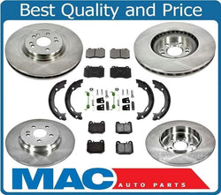 Fits 00-01 ML430 02-05 ML500 Frt & Rr Brake Disc Rotors & Pads Parking Shoes 8Pc