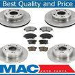 New Front and Rear Brake Rotors and Brake Pads for Honda Civic Si 2.0L 2004-2005