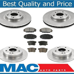 Front & Rear Brake Rotors With Dash4 Ceramic Pads for Honda Civic SI 2.0L 06-11