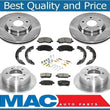 Front & Rear Disc Brake Rotors Pads Parking Shoes Fits Dodge Caliper 07-2012 8pc