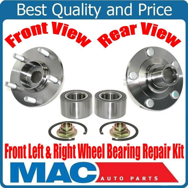 (2) New FRONT Wheel Bearing With Hub Kits for Mazda Speed 2.3L Turbo 06-07