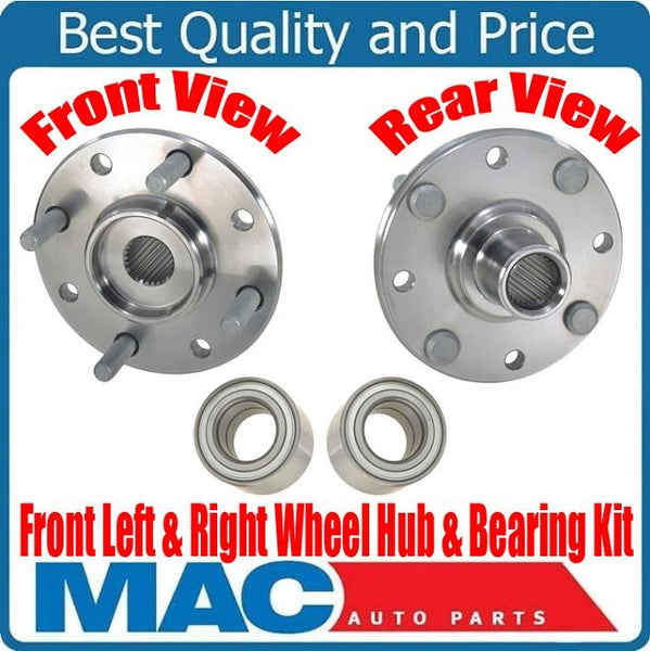 (2) New FRONT Wheel Bearing With Hub Kits for 2000-2004 Volvo S40 & V40