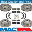 for Lexus LS430 01-06 100% New Disc Brake Rotors Ceramic Pads Parking Shoes 8pc