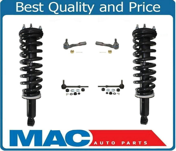 01-02 Sequoia F Coil Spring Strut and Mounts Outer Tie Rods Sway Bar Links 6Pc