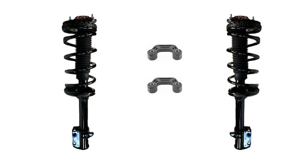 1331578L 1331578R (2) Soporte y soporte de resorte rápido trasero más eslabones de barra estabilizadora