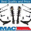 Fits 07-09 Sebring 2.4 4 Door FWD Only Comp Shock Spring Struts Control Arm 12Pc