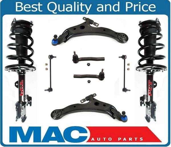 Complete Strut Assembly Lower Arms Tie Rod Ends & Sway Bar Links Fit Venza 09-16