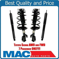 Front Coil Spring Struts + Rear Shocks for Toyota Sienna 1998-2003 7pass