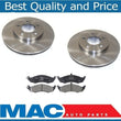 (2) Front Brake Rotors & Metallic Brake Pads for 1991-1992 Thunderbird Cougar