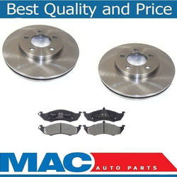 (2) Rotores de freno delantero y pastillas de freno metálicas para Thunderbird Cougar 1991-1992