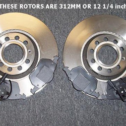 2000-2006 Audi TT 1.8L Kit de pastillas de freno Rotores