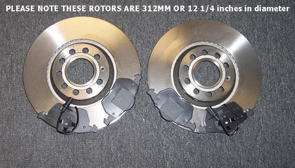 2000-2006 Audi TT 1.8L Kit de pastillas de freno Rotores