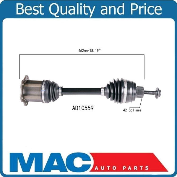 (1) CV AXLE SHAFTS For 09-11 Audi A4 A4 Quattro 4 Dr Sedan 2.0L Engine