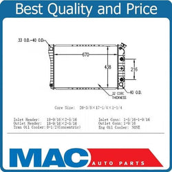 OR162 Radiator GM Cars & Trucks For 1978-1984 Monte Carlo SS Thicker Design