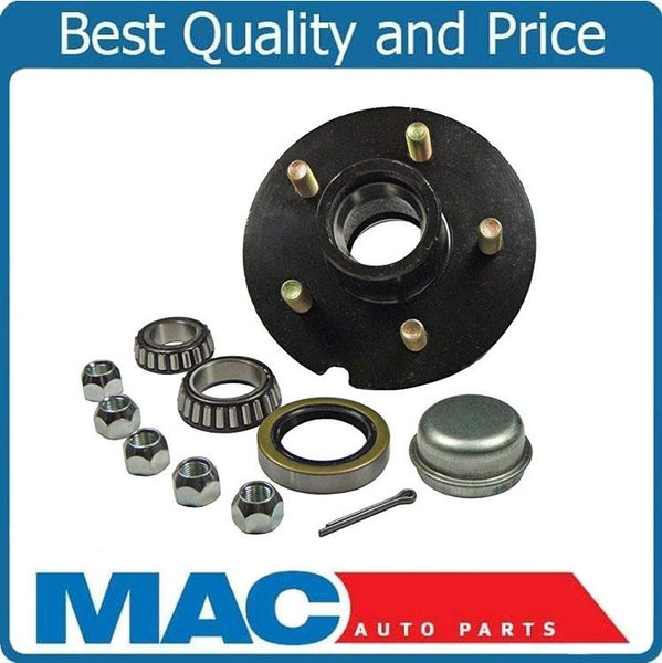 One Tailer Hub Kit Wheel Bearing 1-3/8" to 1-1/16" 5 Stud