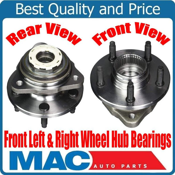 (2) New Front Hub Bearing 4x4 With Rear ABS Only With Pulse Vac 98-00 Ranger