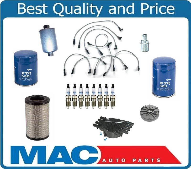 Ignition Wires Cap Rotor Air Oil Gas Filter Plugs For 96-99 GMC Pick Up 5.0 5.7