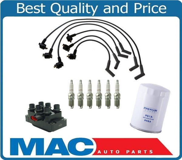 for 91-96 Explorer 4.0L Engine 100% New Coil Spark Plugs + Spark Plug Wire Set