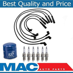 Ignition Spark Plug Wires + Plugs & Oil Filter for Mazda MPV Van 3.0L 1996-1998