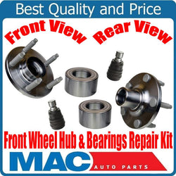 For 11-14 Ford Edge MKX (2) Wheel Hub & Bearing Repair Kit Ball Joints 4pc kit