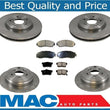 For 12-16 All Wheel Drive Honda CR-V Brake Rotors & Ceramic Pads 6Pc